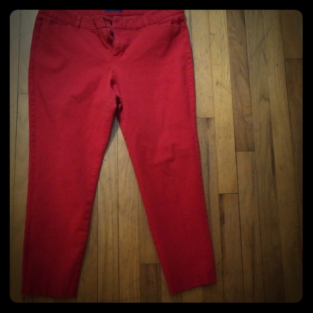Old navy red ankle pants
